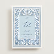 "Porcelain Floral" - Table Numbers in Porcelain by Elly - Front