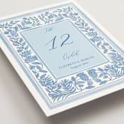 "Porcelain Floral" - Table Numbers in Porcelain by Elly - Detail