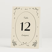 "Roses" - Table Numbers in Vanilla by Ani Somi - Folded