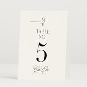 "Grand Scale" - Table Numbers in Caviar by Olivia Raufman - Folded