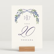 "Lavender" - Table Numbers in Tuscany by Claudia Orengo - Displayed (stand not included)
