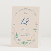 "Dining" - Table Numbers in Pastel by Elly - Folded
