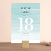 "Old Post Road" - Table Numbers in Sea Salt by Jennifer Wick - Front