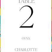"To the max" - Table Numbers in Garden by Inkblot Design - Detail