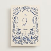 "Santa Catalina" - Table Numbers in Marseille Blue by Ani Somi - Front