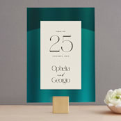 "Spectrum" - Table Numbers in Teal by Heather Schertzer - Front