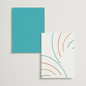"rainbow 2.0" - Table Numbers in Light Hearted by Deborah Chou - Back of Card Options