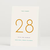 "rainbow 2.0" - Table Numbers in Light Hearted by Deborah Chou - Folded