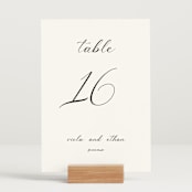 "Poem" - Table Numbers in Snow by Maja Cunningham - Displayed (stand not included)