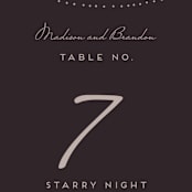 "Lavish" - Table Numbers in Chalkboard by Design Lotus - Detail