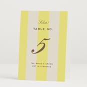 "Campania" - Table Numbers in Limone by Megan Davis - Folded