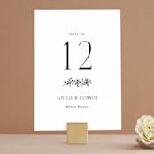 "Quintessential" - Table Numbers in Cotton by Everett Paper Goods - Front