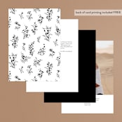 "Quintessential" - Table Numbers in Cotton by Everett Paper Goods - Back of Card Options
