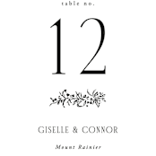 "Quintessential" - Table Numbers in Cotton by Everett Paper Goods - Detail