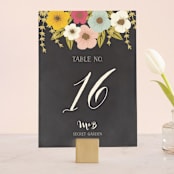 "Plentiful Blossoms" - Table Numbers in Soft Peach by Faith Harlow - Front