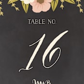 "Plentiful Blossoms" - Table Numbers in Soft Peach by Faith Harlow - Detail
