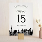 "Big City - New York City" - Table Numbers in Light Taupe by Hooray Creative - Front