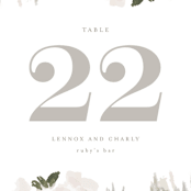 "romantic bouquet" - Table Numbers in Plum by Phrosné Barwood - Detail