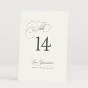 "scamorza" - Table Numbers in Pearl by chocomocacino - Folded