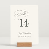 "scamorza" - Table Numbers in Pearl by chocomocacino - Displayed (stand not included)