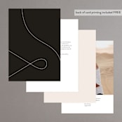 "Engraved" - Table Numbers in Charcoal by Claudia Orengo - Back of Card Options