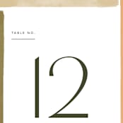 "Concord" - Table Numbers in Moss by Robert and Stella - Detail
