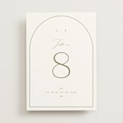 "Amelia" - Table Numbers in Olive by Kristie Kern - Front