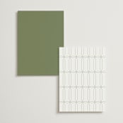 "Amelia" - Table Numbers in Olive by Kristie Kern - Back of Card Options