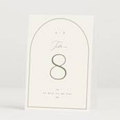 "Amelia" - Table Numbers in Olive by Kristie Kern - Folded