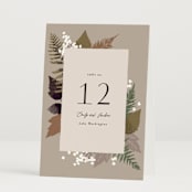 "Autumnal" - Table Numbers in Natural by Alethea and Ruth - Folded