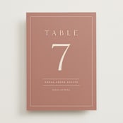 "Warm affection" - Table Numbers in Dusty Rose by Stacey Meacham - Front