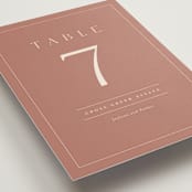 "Warm affection" - Table Numbers in Dusty Rose by Stacey Meacham - Detail