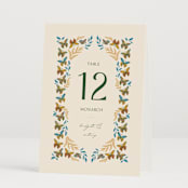 "Flutter" - Table Numbers in Sunset by Jen Owens - Folded