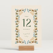 "Flutter" - Table Numbers in Sunset by Jen Owens - Displayed (stand not included)