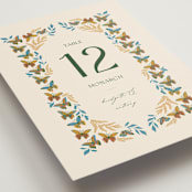 "Flutter" - Table Numbers in Sunset by Jen Owens - Detail