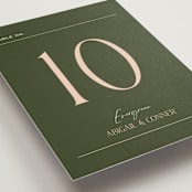 "Martini" - Table Numbers in Olive by Pixel and Hank - Detail