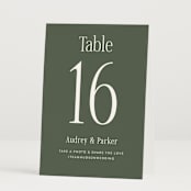 "Highlights" - Table Numbers in Forest by Jackie Crawford - Folded