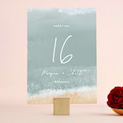 "Seaside" - Table Numbers in Seaglass by Rebecca Durflinger - Front