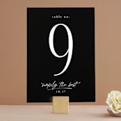 "A formal request" - Table Numbers in Jet by Lea Delaveris - Front