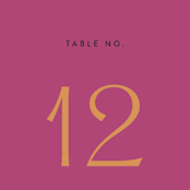 "Miami" - Table Numbers in Bird of Paradise by Ashley DeMeyere - Detail
