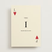 "Red Hearts" - Table Numbers in Champagne by Helena Vitto - Front