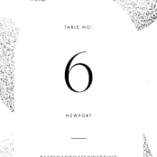 "Forever" - Table Numbers in Ink by Blustery August - Detail