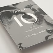 "marbled agate" - Table Numbers in Iron by Kimberley Henze - Detail