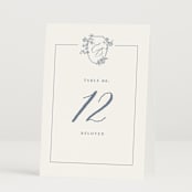"Close to my Heart" - Table Numbers in Twilight Whisper by Design Lotus - Folded