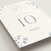 "Wildflower Corners" - Table Numbers in Bluebell by Everett Paper Goods - Detail