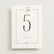 "Black Tie Elegance" - Table Numbers in Tuxedo by Nicoletta Savod - Front