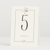 "Black Tie Elegance" - Table Numbers in Tuxedo by Nicoletta Savod - Folded
