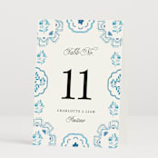 "Almafi" - Table Numbers in Cerulean by Itsy Belle Studio - Folded