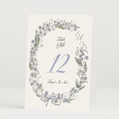 "Forget Me Nots" - Table Numbers in Violet by Jenna Holcomb - Folded