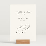 "From This Moment On" - Table Numbers in Classique by Design Lotus - Displayed (stand not included)